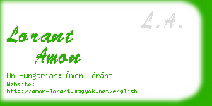 lorant amon business card